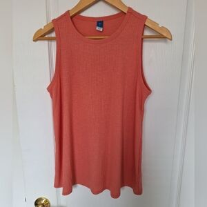 3/$20 NWOT old navy luxe coral ribbed tank top small fits like medium